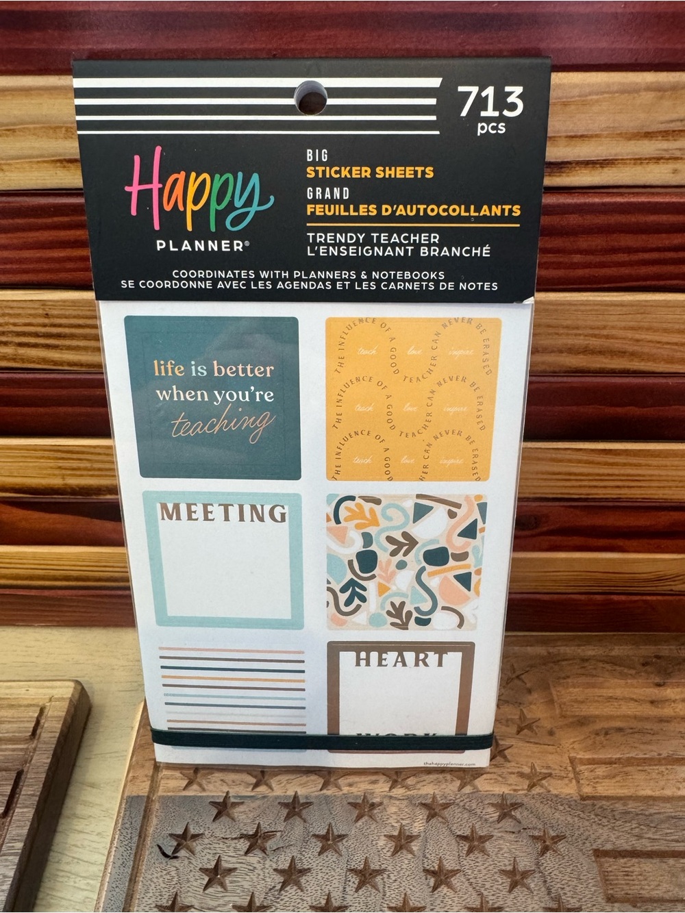 Happy Planner Teacher Sticker Packs - Teal, Peach & Gold Accents